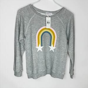 Wildfox Kids Rainbow Star Sweatshirt NWT Size 7/8 Girls Pullover